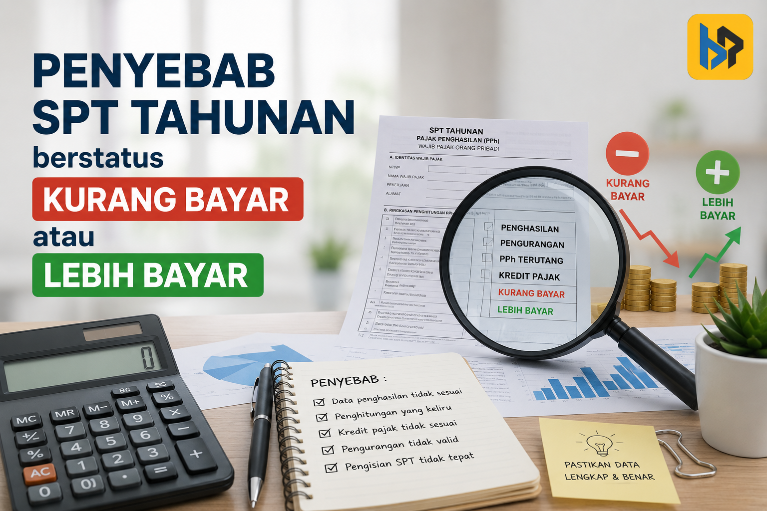 Mengapa SPT Tahunan Bisa Kurang Bayar atau Lebih Bayar?